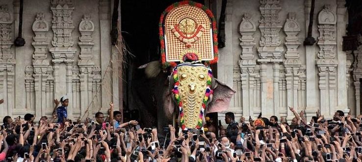 പൂരാവേശത്തിൽ തൃശ്ശൂർ; നെയ്തലക്കാവിലമ്മയുടെ തിടമ്പേറ്റി എറണാകുളം ശിവകുമാർ തെക്കേ ഗോപുര നട തുറന്നു