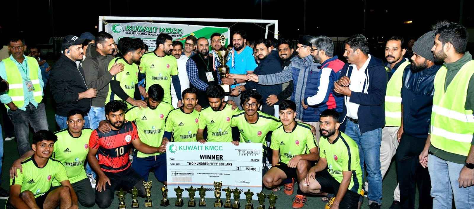 കെഎംസിസി തളിപ്പറമ്പ് മണ്ഡലം ഫുട്ബോൾ; തൃക്കരിപ്പൂർ ചാമ്പ്യൻമാർ