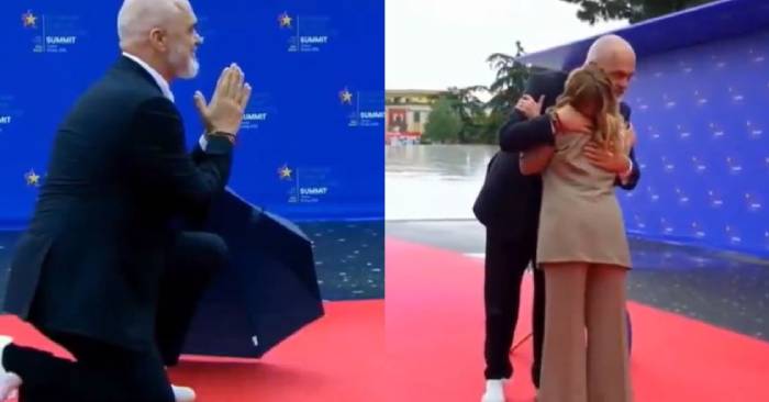 Albanian PM Rama Welcomes Italian PM Meloni with Namaste and Birthday Surprise at EPC Summit